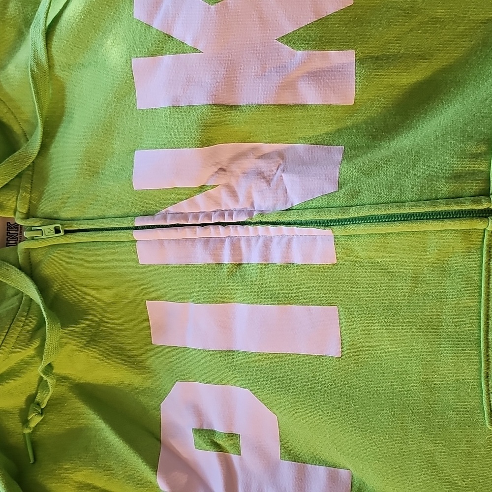 PINK VS Green Hoodie Size M - Picture 2 of 6